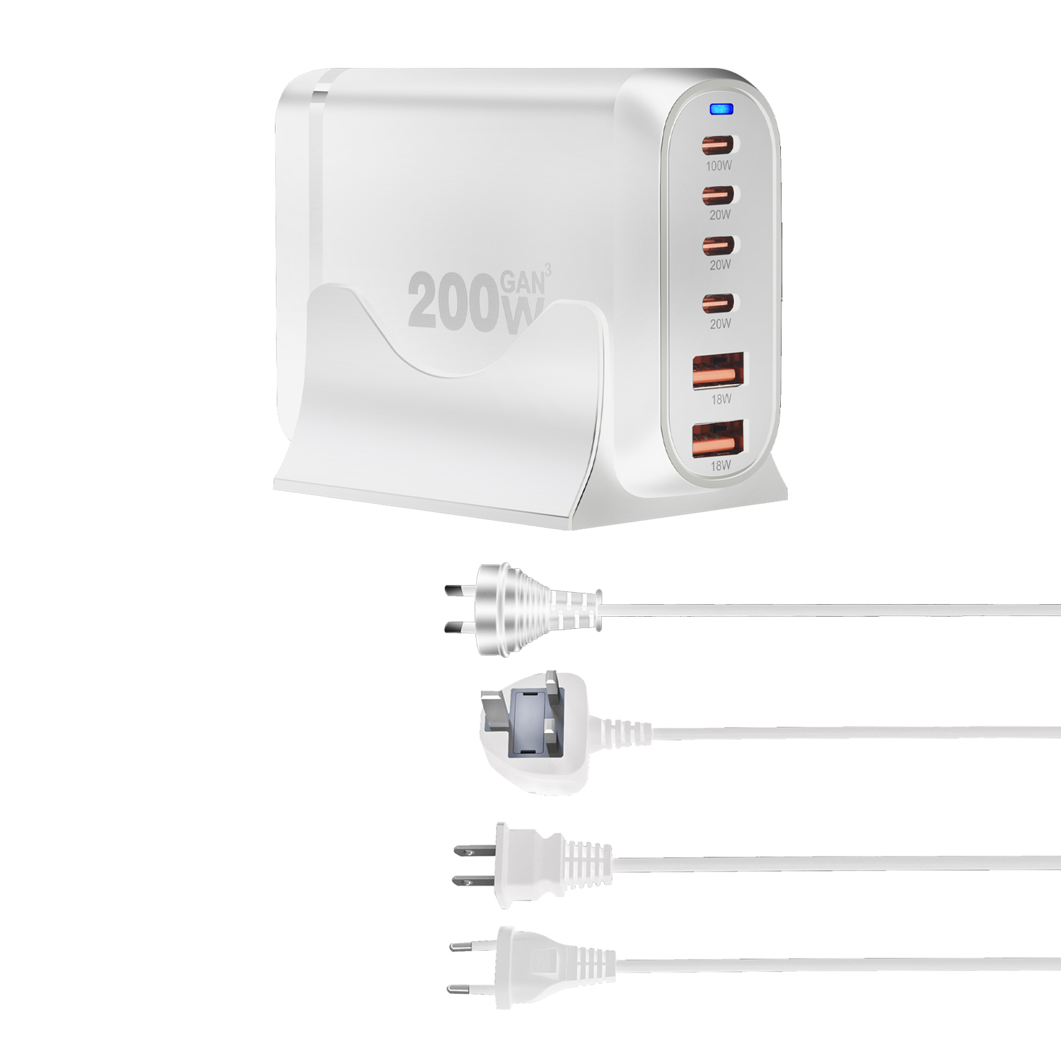 NCC-A060-1 4C2A 200W 桌面充电器